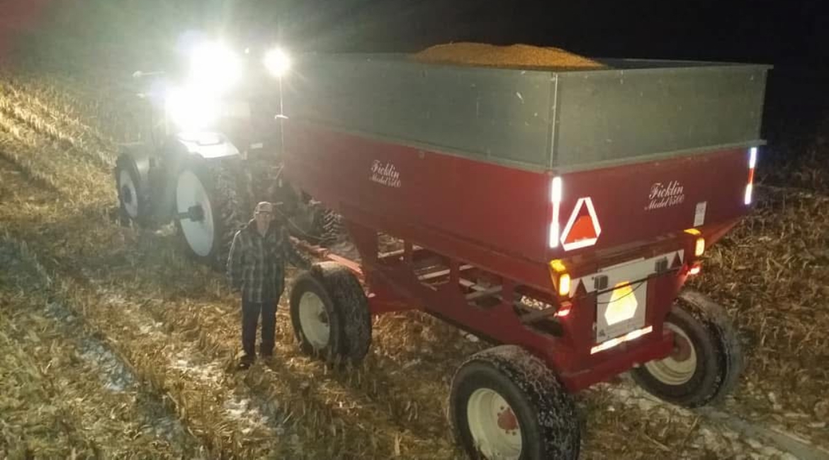 Ben with a tractor